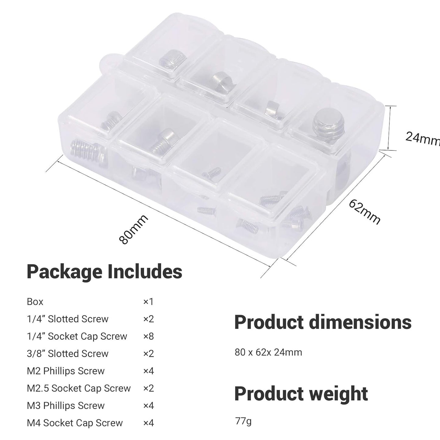 SmallRig AAK2326-CF-FBA-US Camera Screw Set 26 Pcs