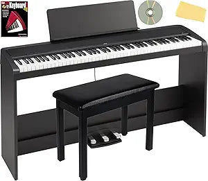 Korg B2SP Digital Piano Black Bundle Stand Bench