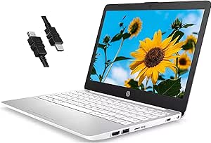 HP Stream 11 Celeron Laptop HDMI Bundle