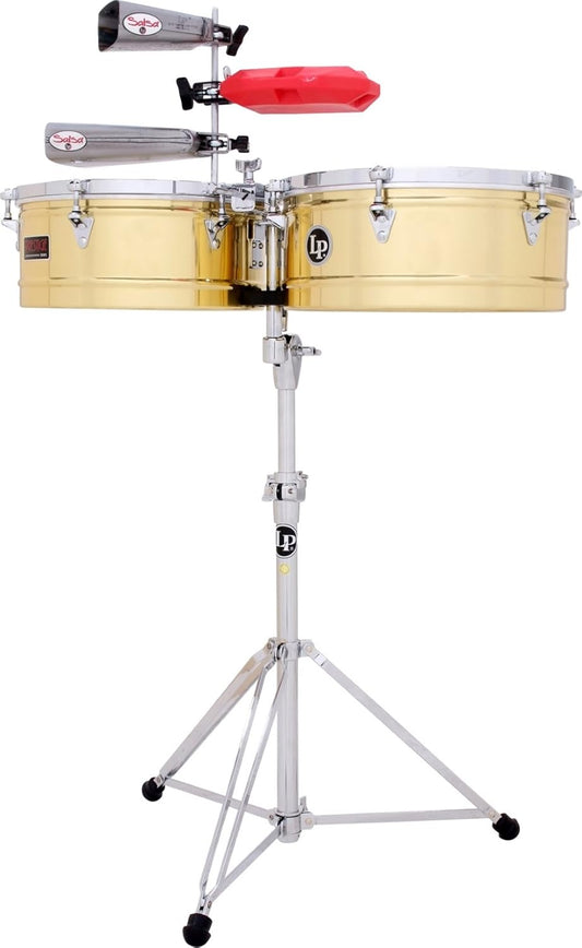 Latin Percussion LP1314-B Prestige Timbales - 13/14" Brass Set