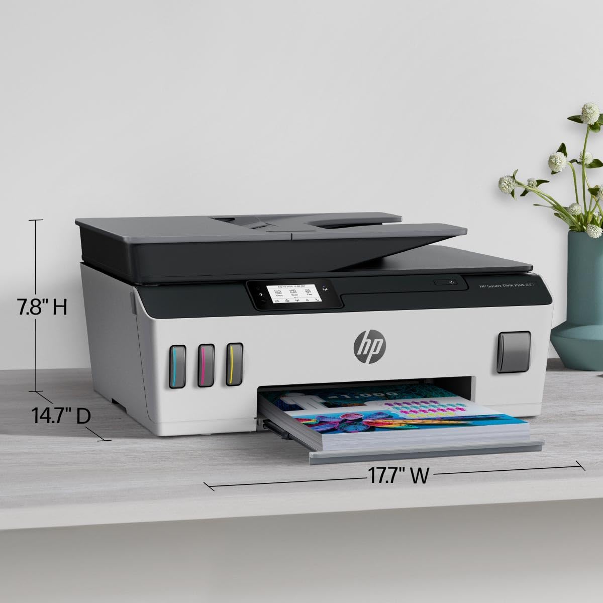 HP 7XV38A Smart Tank Plus 651 Wireless Printer
