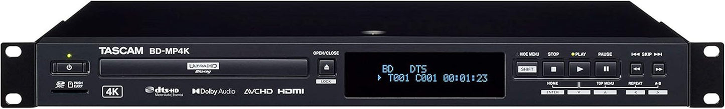 Tascam BDMP4K 4K UHD Blu-Ray Player - Professional Grade