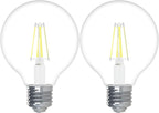 GE 23049 LED 25W Soft White G25 Globe Bulbs - 2 Pack