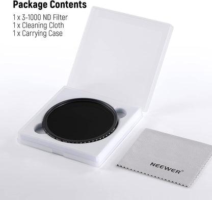 Neewer NW SERIES S 58mm Variable ND Filter ND3-ND1000
