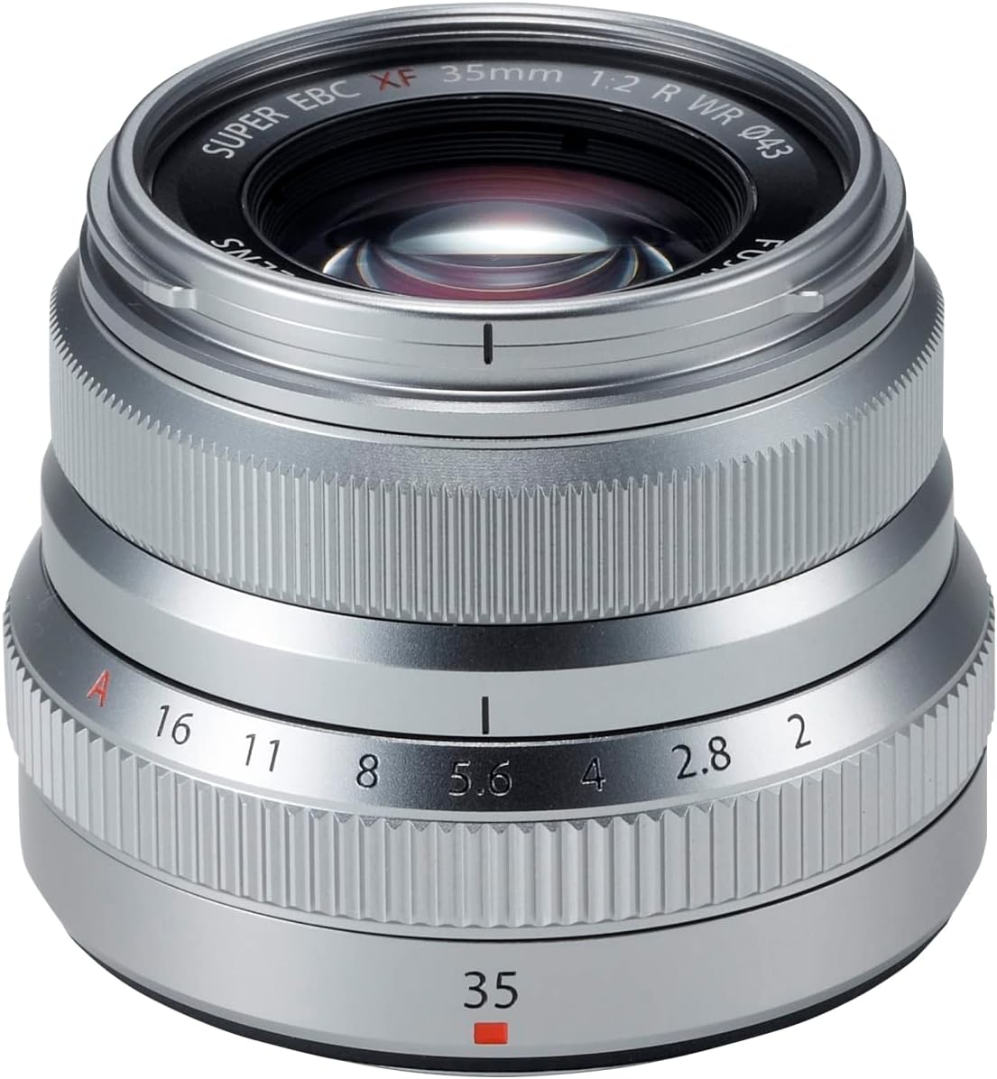 Fujifilm 16481880 Fujinon XF35mmF2R WR Silver Lens