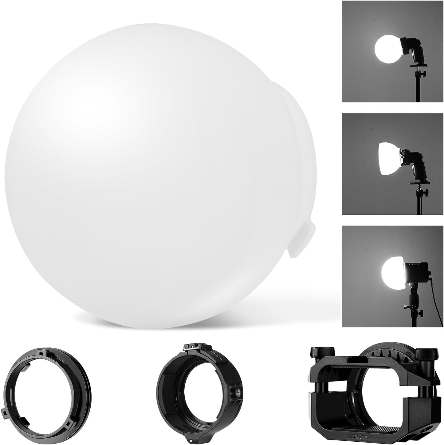Neewer CRS6 Softbox Diffusion Dome with Adapter Rings