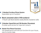 Panasonic KX-TGD610B Cordless Phone System with Call Blocking