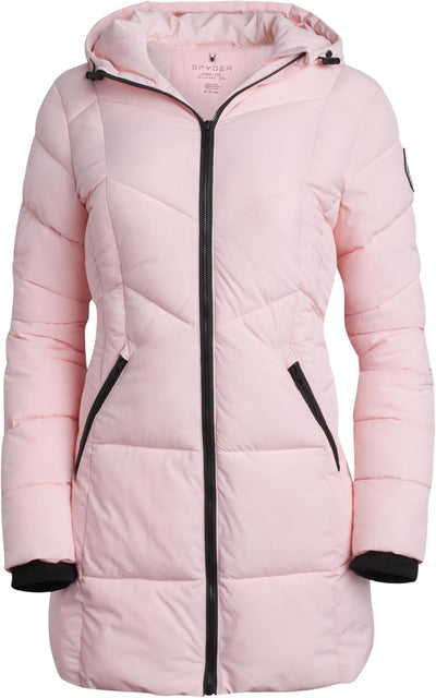 Spyder Women's Puffer Jacket - Hooded Long Winter Coat