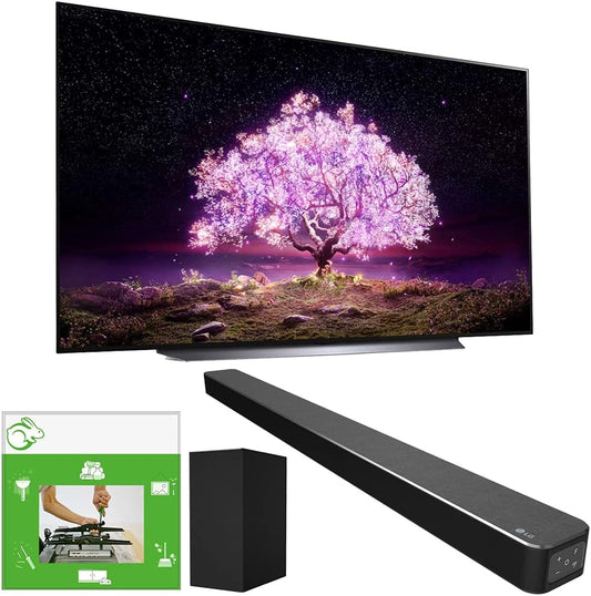 LG E299LGOLED55C1PUB 55" 4K OLED TV Sound Bar Bundle
