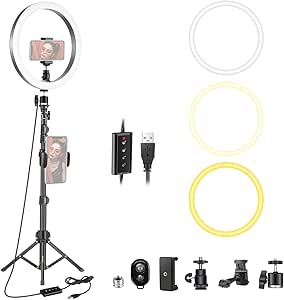 Neewer 10097224 10-inch LED Ring Light with 47" Tripod Stand