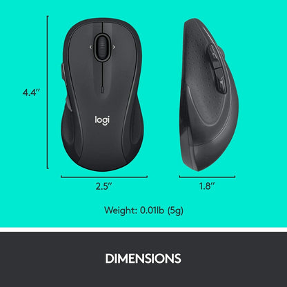 Logitech M510 Renewed Wireless Graphite Computer Mouse