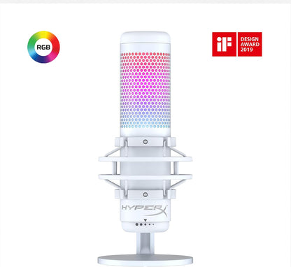 HyperX 519P0AA QuadCast S RGB USB Microphone - White