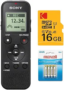 Sony ICD-PX370 Digital Voice Recorder 16GB Bundle