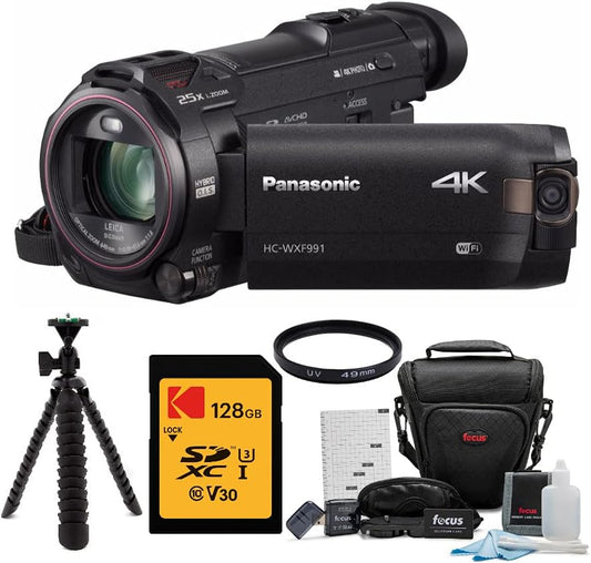 Panasonic HC-WXF991K 4K Camcorder Twin Camera Bundle