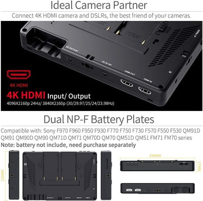 FEELWORLD LUT7-US 7" 2200nit Touchscreen DSLR Monitor