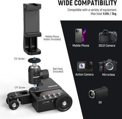 Neewer 10101855 Motorized Camera Dolly App Control