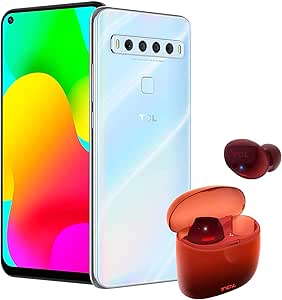 TCL 10L Android Smartphone 256GB + Wireless Earbuds Bundle — main product image