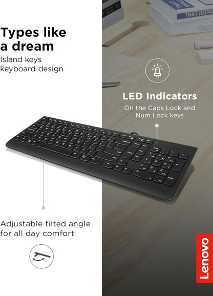 Lenovo GX30M39655 300 USB Wired Ergonomic Keyboard