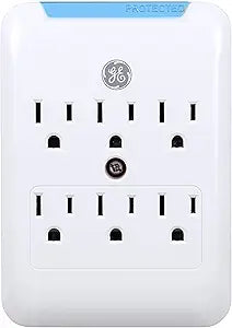 GE Pro 6-Outlet Extender Surge Protector Wall Tap
