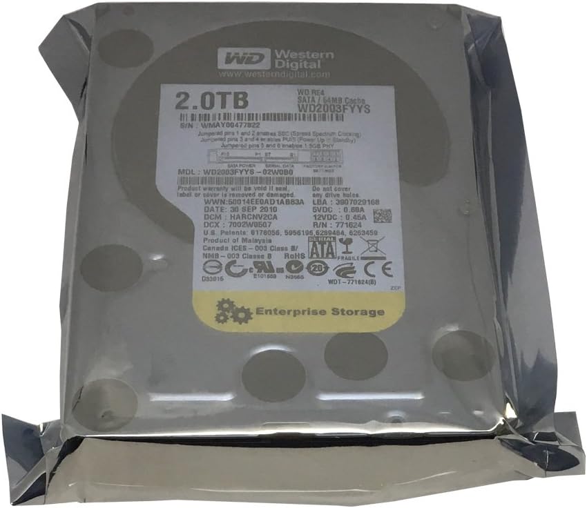 Western Digital RE4 WD2003FYYS 2TB SATA HDD Renewed