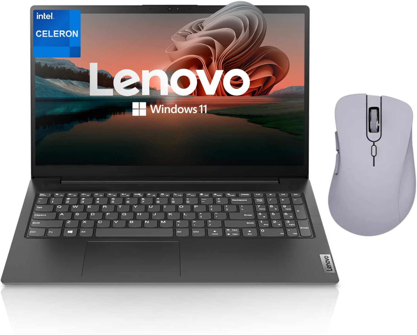 Lenovo 82QY00S4US V15 15.6" FHD Celeron 512GB SSD Win11 Laptop Bundle
