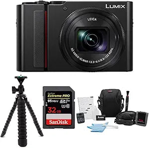 Panasonic DC-ZS200K Lumix ZS200 4K Digital Camera Bundle