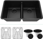 Lexicon LP5050K 32 Inch Quartz Double Bowl Kitchen Sink