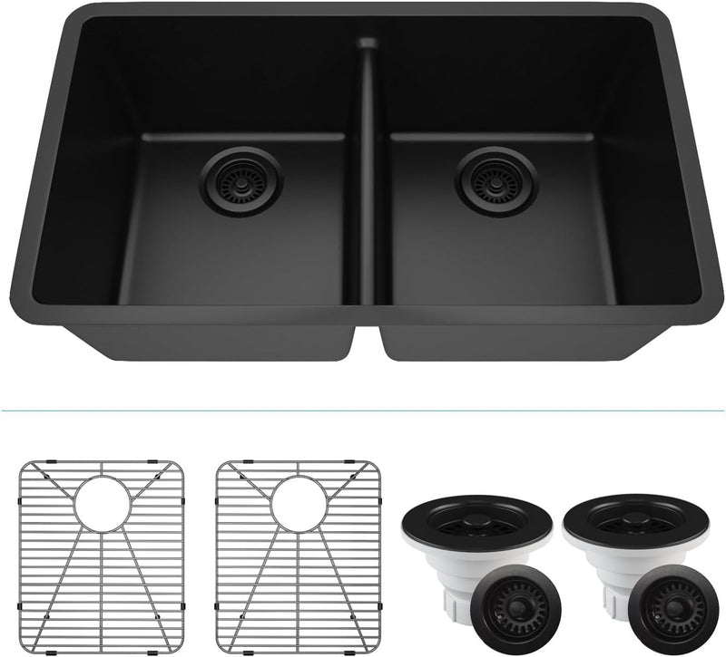 Lexicon LP5050K 32 Inch Quartz Double Bowl Kitchen Sink — main product image