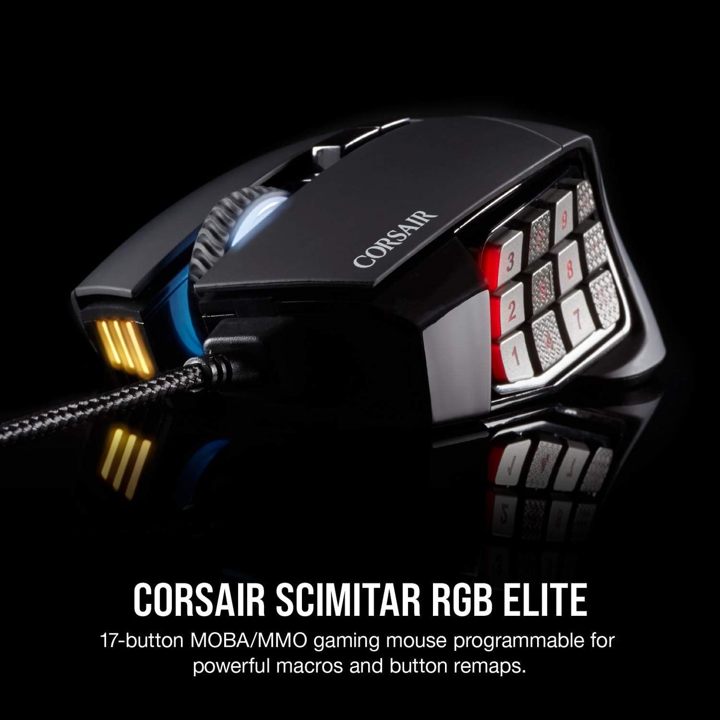 Corsair Scimitar RGB Elite Gaming Mouse (Renewed)
