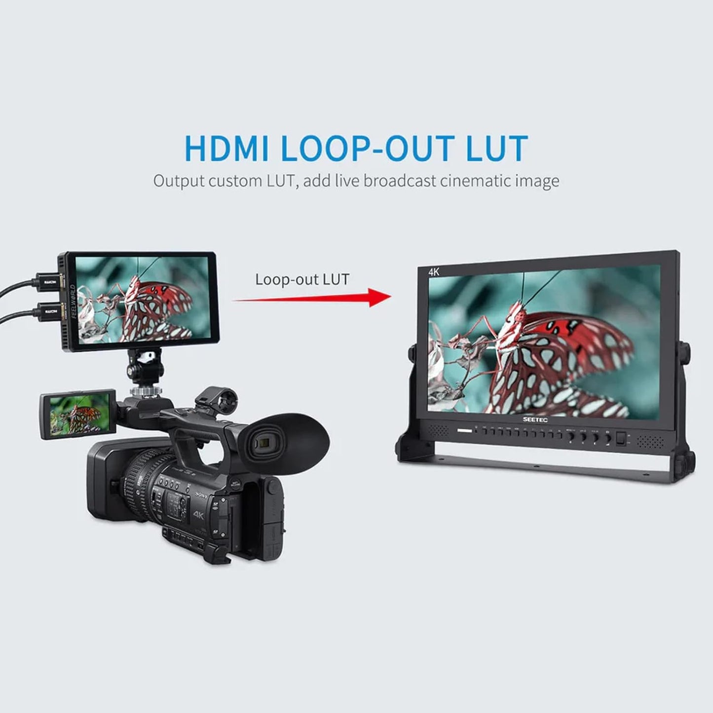FEELWORLD CUT6 6-Inch 4K HDMI Recording Monitor Kit
