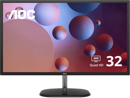 AOC Q32V3S 32" 2K QHD Monitor - IPS, 75Hz, HDMI/DP, VESA