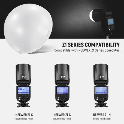 Neewer 10102685 Magnetic Dome Diffuser Round Flash