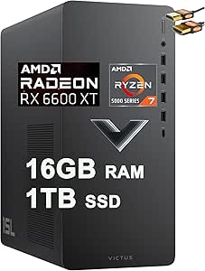 HP Victus 15L Gaming PC - Ryzen 7, RX 6600XT