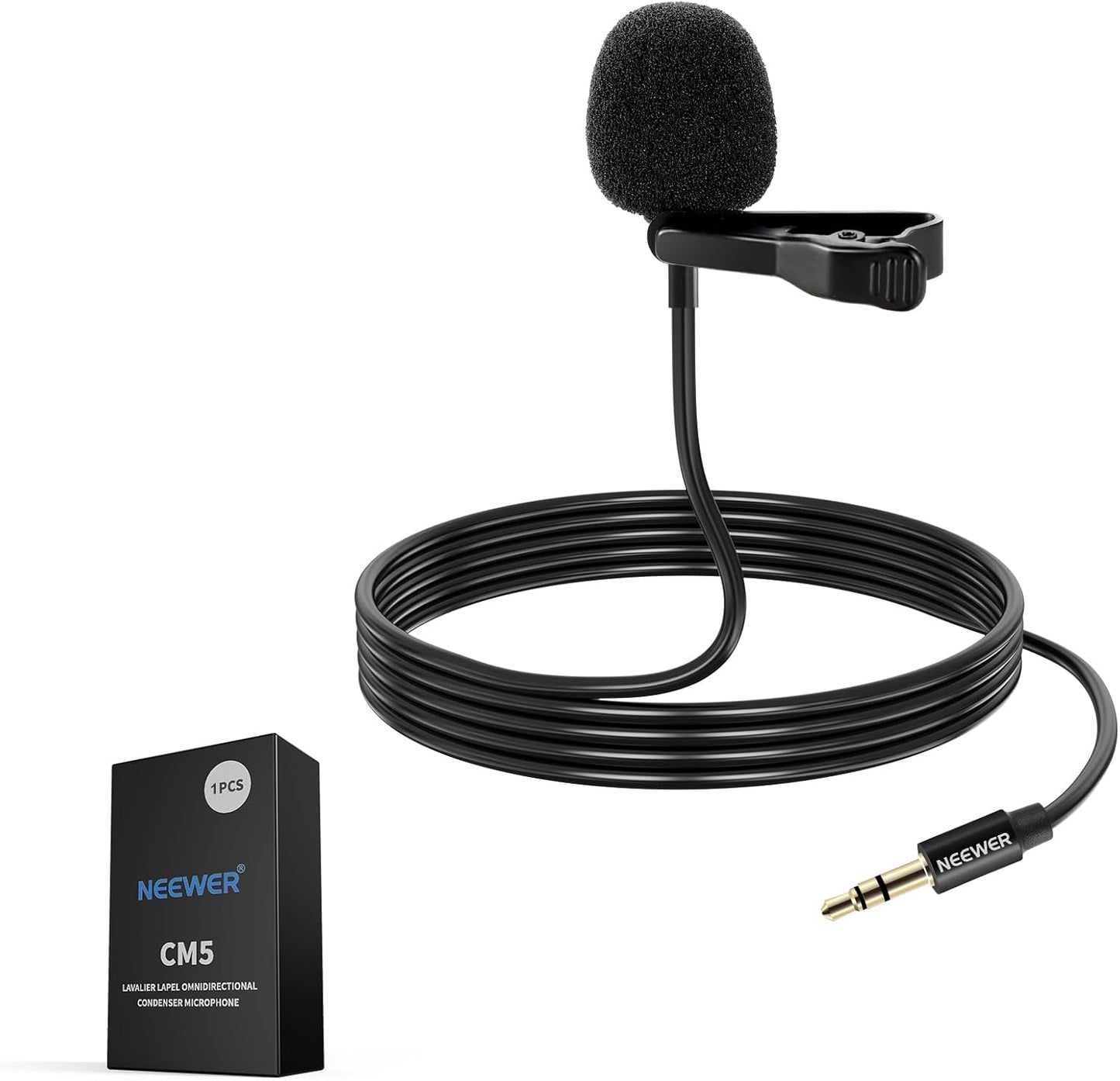 Neewer 21000098 Lavalier Lapel Mic for Rode/DJI Wireless