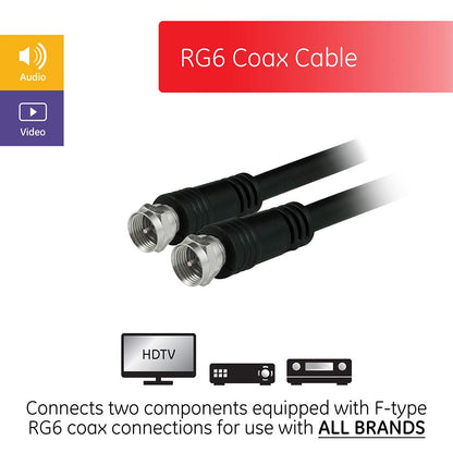 GE 33600 50ft RG6 Coax Cable F-Type