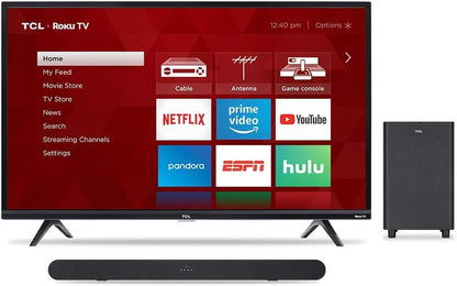 TCL 43" TV & Alto 6 - Subwoofer Roku Smart TV Combo
