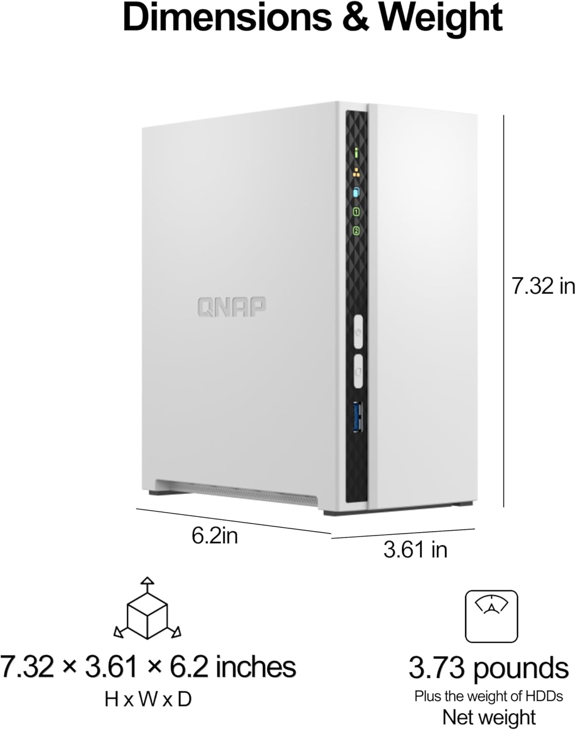 QNAP TS-233-24WD-US 4TB Preconfigured RAID 1 NAS