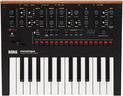 Korg MONOLOGUE-BK Analog Synthesizer - Black Monophonic Synth