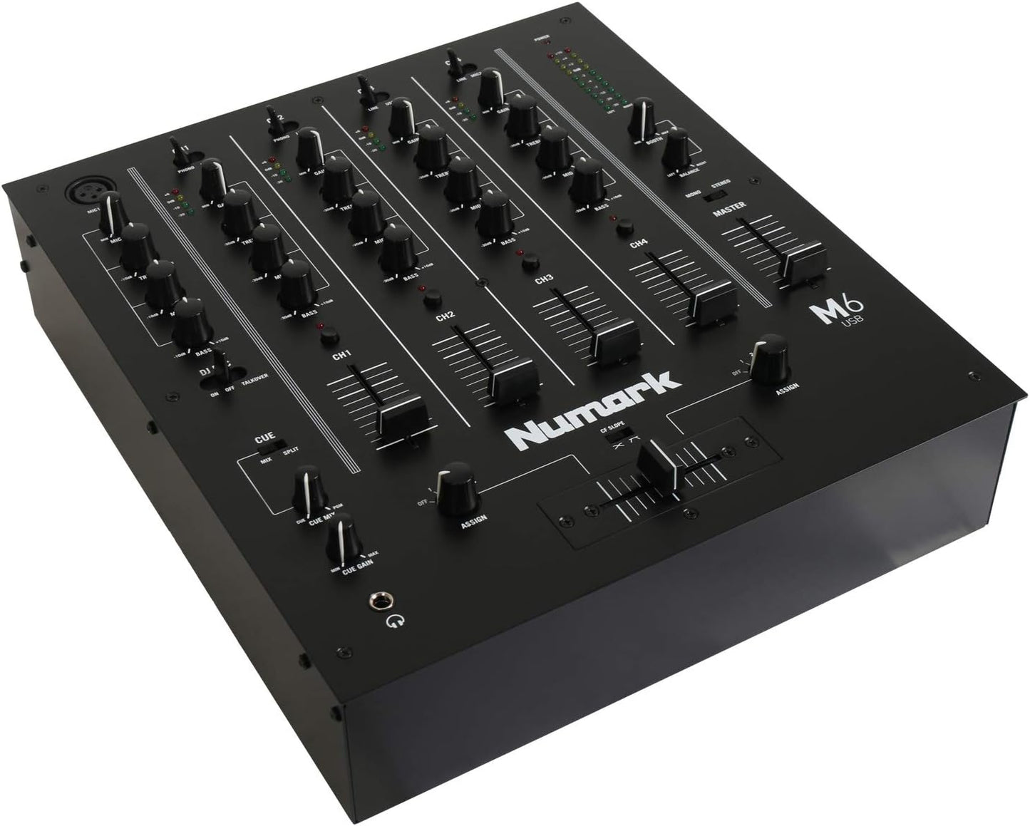 Numark M6USBBLACK 4-Channel DJ Mixer USB Interface