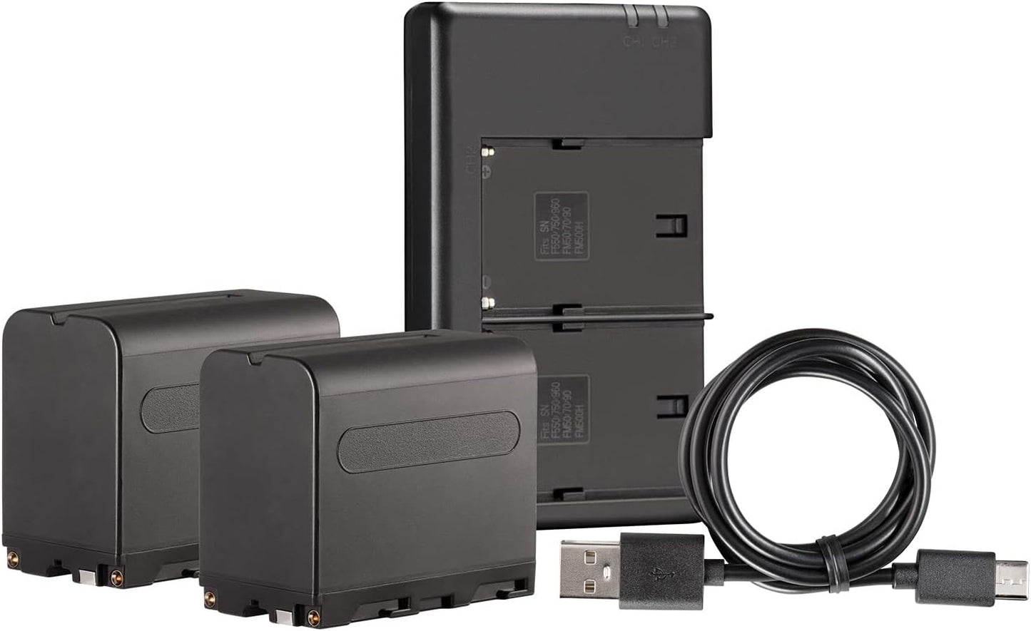 Westcott 4923 NP-F970 Dual Battery Pack & Charger for L60-B LED