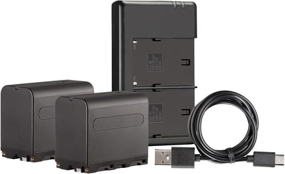 Westcott 4923 NP-F970 Dual Battery Pack & Charger for L60-B LED