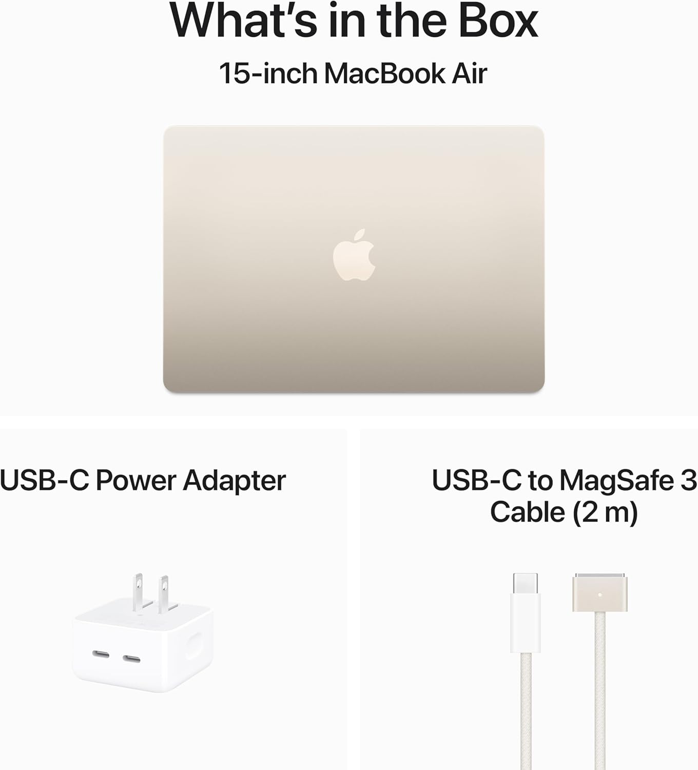 Apple MC9F4LL/A 2024 MacBook Air 15" M3 Chip - Starlight