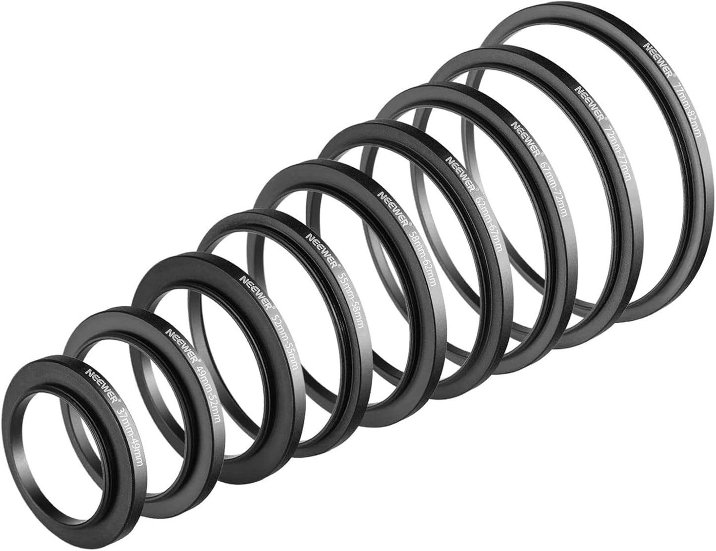 Neewer 10093012 Lens Filter Adapter Rings Set (9 Pieces)