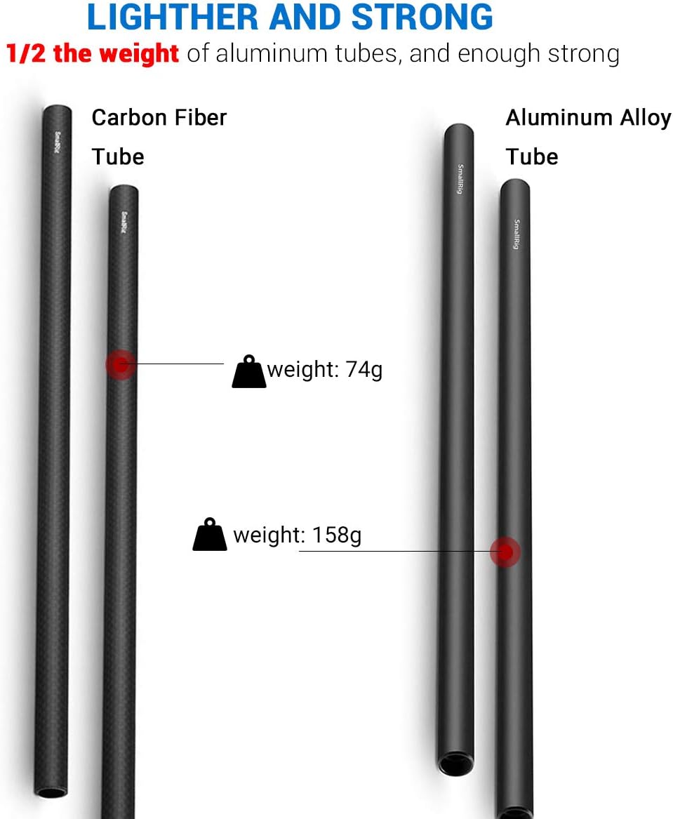 SmallRig 851 15mm Carbon Fiber Rods 12 Inch
