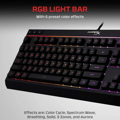 HyperX HX-KB5ME2-US-cr Alloy Core RGB Gaming Keyboard - Renewed