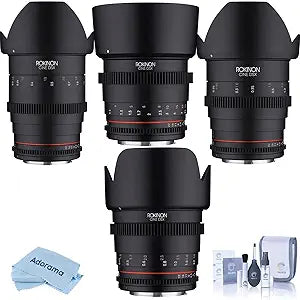 Rokinon DSX Lens Bundle 24/35/50/85mm T1.5 Fuji X