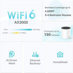 TP-Link Deco X55(2-pack) AX3000 WiFi 6 Mesh System - 4500 sq ft