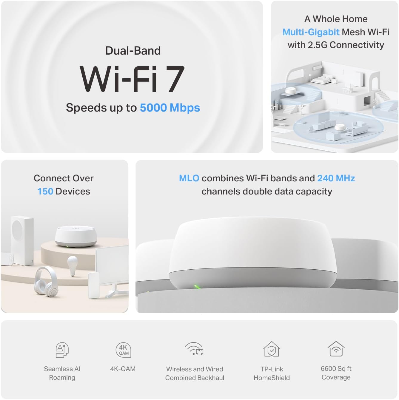 TP-Link Deco BE25 WiFi 7 Mesh System (3-Pack)