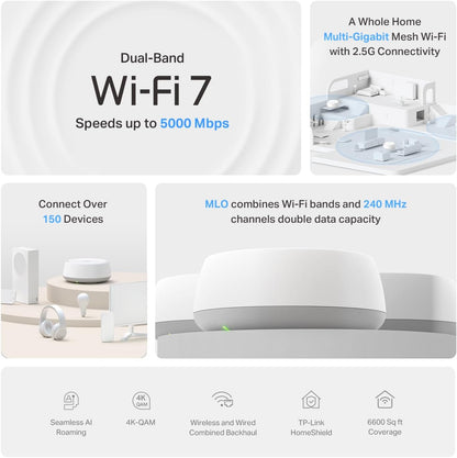 TP-Link Deco BE25 WiFi 7 Mesh System (3-Pack)