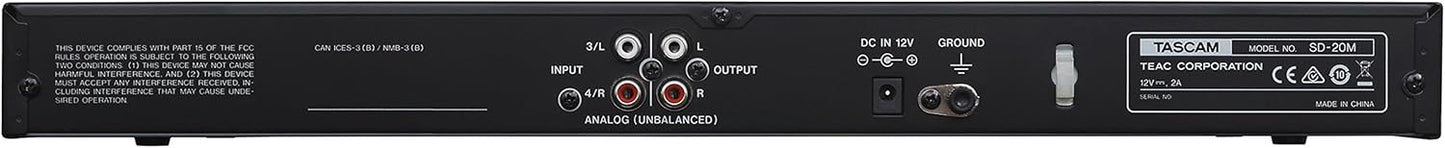 Tascam SD-20M Rackmount Solid State Audio Recorder